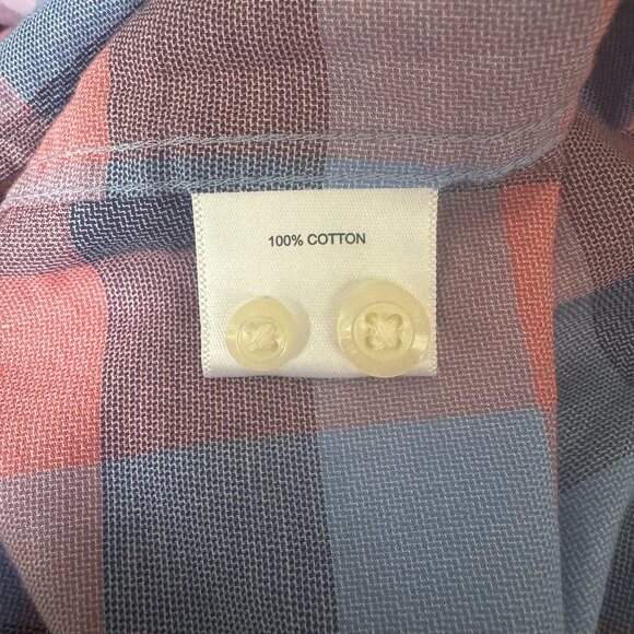 Peter Millar Boothbay Summer Soft Cotton Button Front Plaid Shirt Size XL NWT - Picture 8 of 13